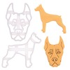 Set of 2 Doberman Pinscher Cookie Cutters, 2 Pieces -