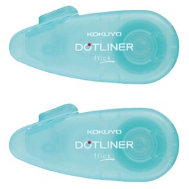 Kokuyo Tape Glue Dot Liner, Flick Body, Mint, Set of 2, Tape-DM4900-06LBX2SET