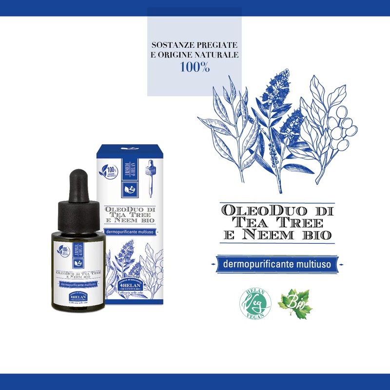 Helan, Oleoduo of Tea Tree and Neem Organic Skin Cleansing