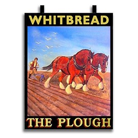 MyTinyWorld Dolls House Miniature Pub/Tavern Sign - The Plough