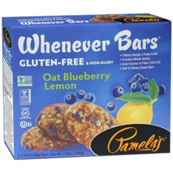 Pamela's Products - Whenever Bars Oat Blueberry Lemon - 5 x 1.41 oz (pack of 2)