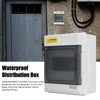 6 Way Distribution Protection Box, IP66 DIN Rail Waterproof Transparent