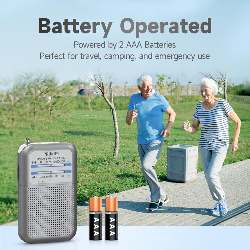 Pocket Battery AM FM Radio Portable, Mini Transistor Radio with