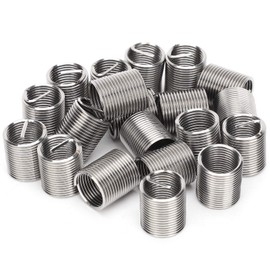 Pack of 20 Wire Thread Inserts Thread Repair Sleeve Kit M12 x 1.25 Steel Sheath Spiral Wire Helicoil Screw for Car Repairs (2D)