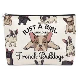 French Bulldog Gifts for Women Makeup Bag Bulldog Lover Gift for Daughter Sister Best Friend Dog Mom Gift Cosmetic Bag Graduation Christmas Birthday Present for Dog Lover Travel Pouch