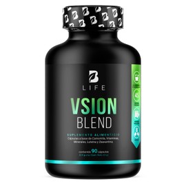 Camomila, Luteína y Zeaxantina de 90 Cápsulas 1000 mg por porción. Vitamina A, C, E y Zinc, Cobre. Ingredientes naturales. Vsion Blend B Life.
