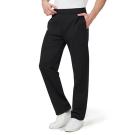 Zylioo Men's Extra Long Sweatpants 36 Inseam Open Bottom Joggers for Tall Men Black Extra Long Joggers