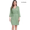 Amorbella Short Bamboo Viscose Robe Ultra Soft Thin Lightweight Sleepwear