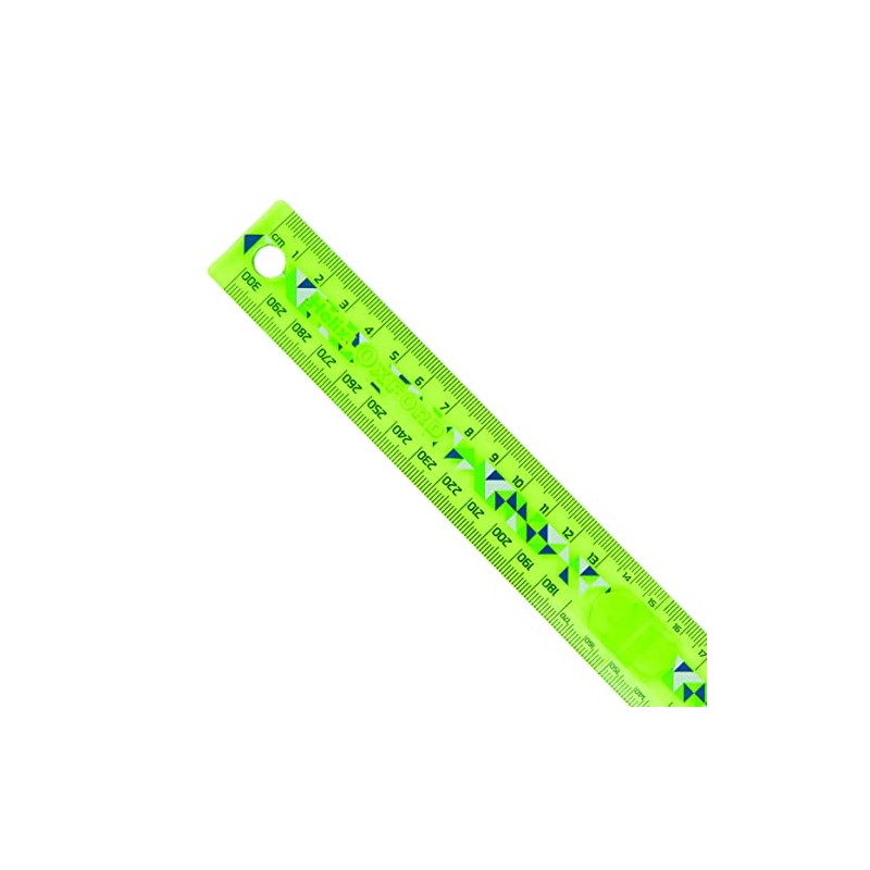 Helix Oxford Geo Folding 30cm Ruler - Green