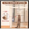 71" Extra Tall Cat Gate,Jump Proof Durable Adjustable Width 33-37.8",