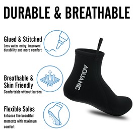 nitescuba Diving Socks 2.5 mm Neoprene Wetsuit Socks Thermal Water Socks Fin Socks for Snorkelling Surfing Socks, Mid length black