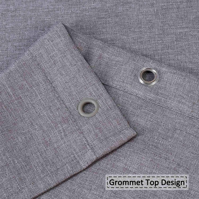 Flax linen like 240 GSM heavy shower curtain for bathroom