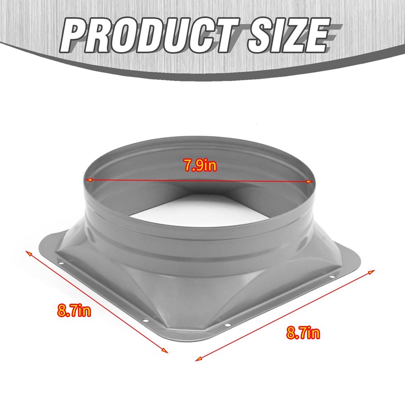 ZUDKSUY 8 Inch Duct Connector Flange, Galvanized 8" Duct Flange