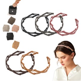 Diademas de moda，Diademas plegadas，Banda de pelo plegable antideslizante deportiva portátil，Diademas Decorativas Niñas，Gomas para el pelo fáciles de llevar（5ps）