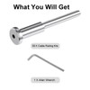 50 Pack Cable Railing Kit, 1/8" Stainless Steel Invisible Cable