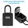 AMIR Key Lock Box, [2 Pack] Wall Mounted Key Safe