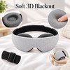 3D Contoured Sleep Mask with Deep Eye Cups, Light-Blocking Memory