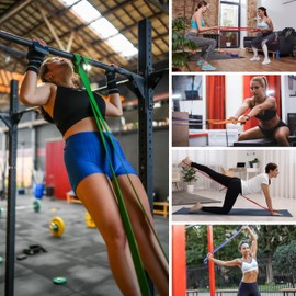 Resistance Bands for Exercise, 7-Piece Exercise Bands Set, Exercice Loop Bands, Massage Balls, Pull Up Assistance Bands for Body Stretching Training, Physical Therapy Muscle Training for Men & Women