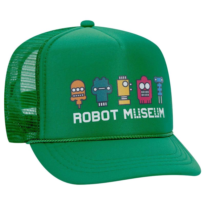 Otto Cap Youth 5 Panel High Crown Mesh Back Trucker