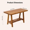 Warmiehomy Solid Wood Bench, 30” Rustic Farmhouse Entryway Bench for
