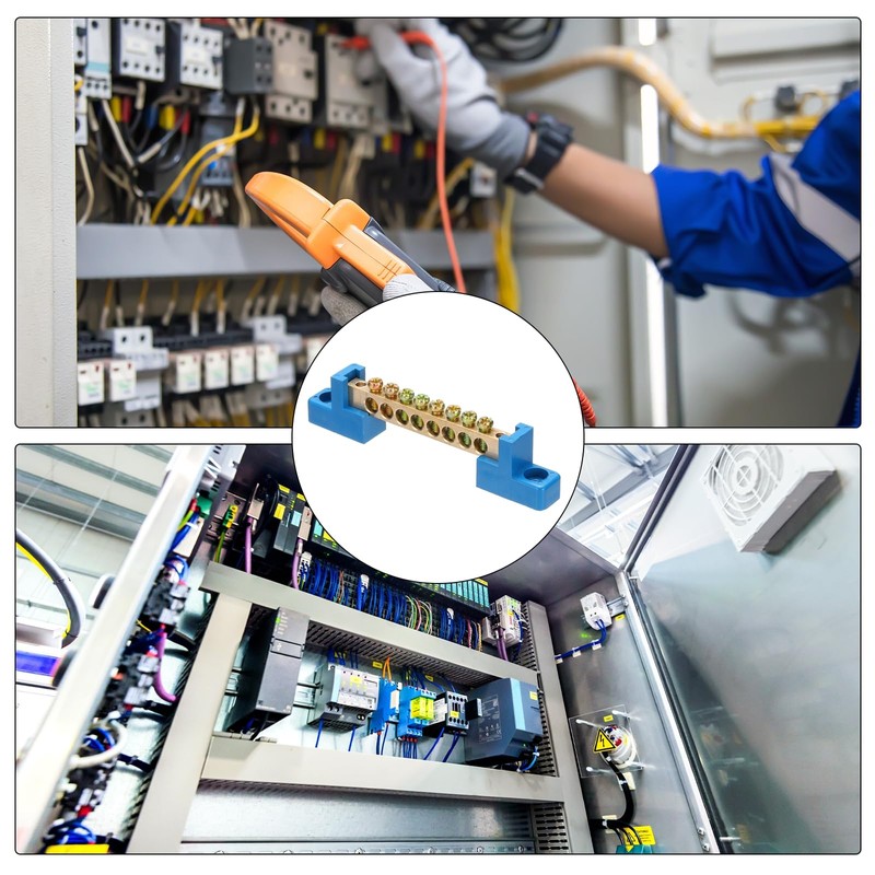 sourcing map 6 Pcs Ground Bus Bar Terminal Grounding Bar