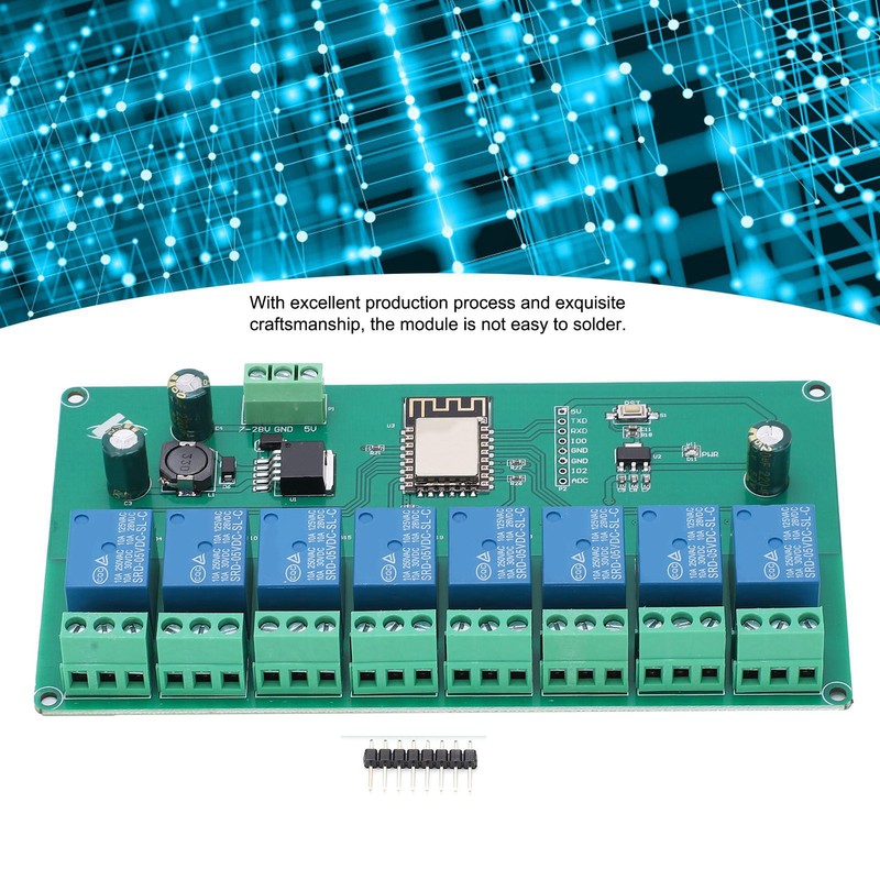 Relay Module WIFI 8‑Channel ESP8266 Development Board for Wireless Control