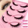 False Eyelashes, Wispy Cat-Eye Eyelashes, Wet Look, Curly, Fox Eye,