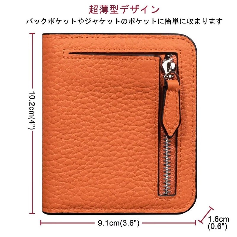[GADIEMKENSD] Small Bifold Wallet - Top Grain Leather, RFID Blocking,