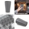 EI 8pcs Dark Grey Wheat Straw Cups,15oz Plastic Reusable Cups,Unbreakable