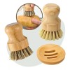 Veraly Kit Limpieza Cocina Cepillo Lava Trastes Con Base Madera
