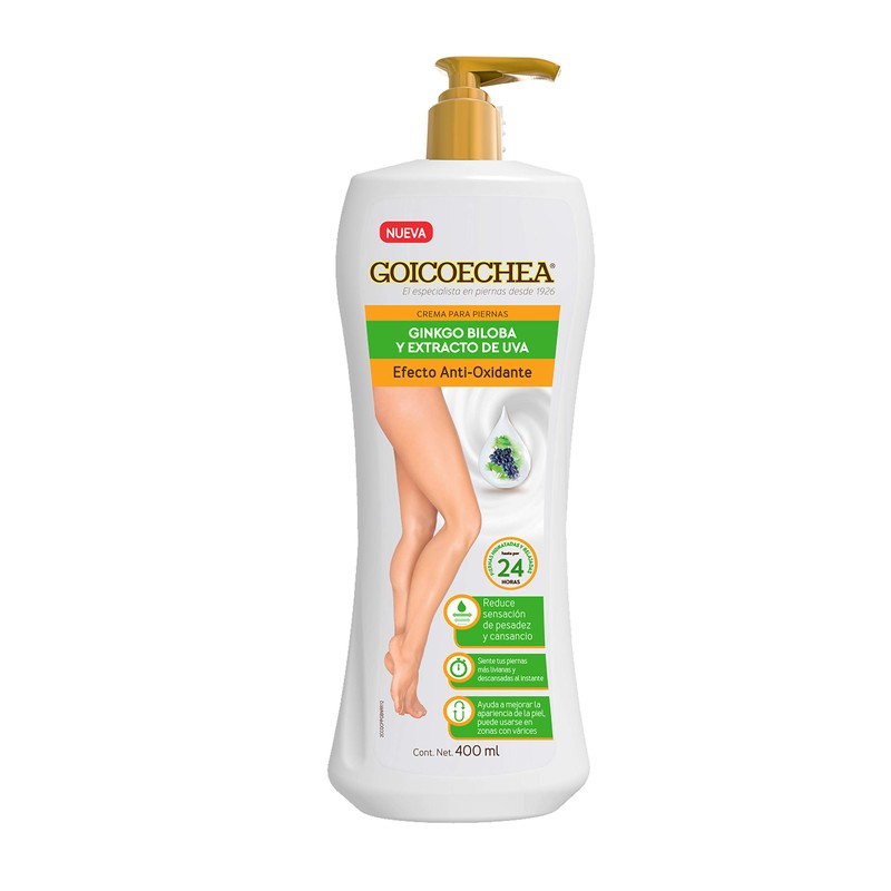 GOICOCHEA - Crema para piernas. Con ginkgo biloba y extracto