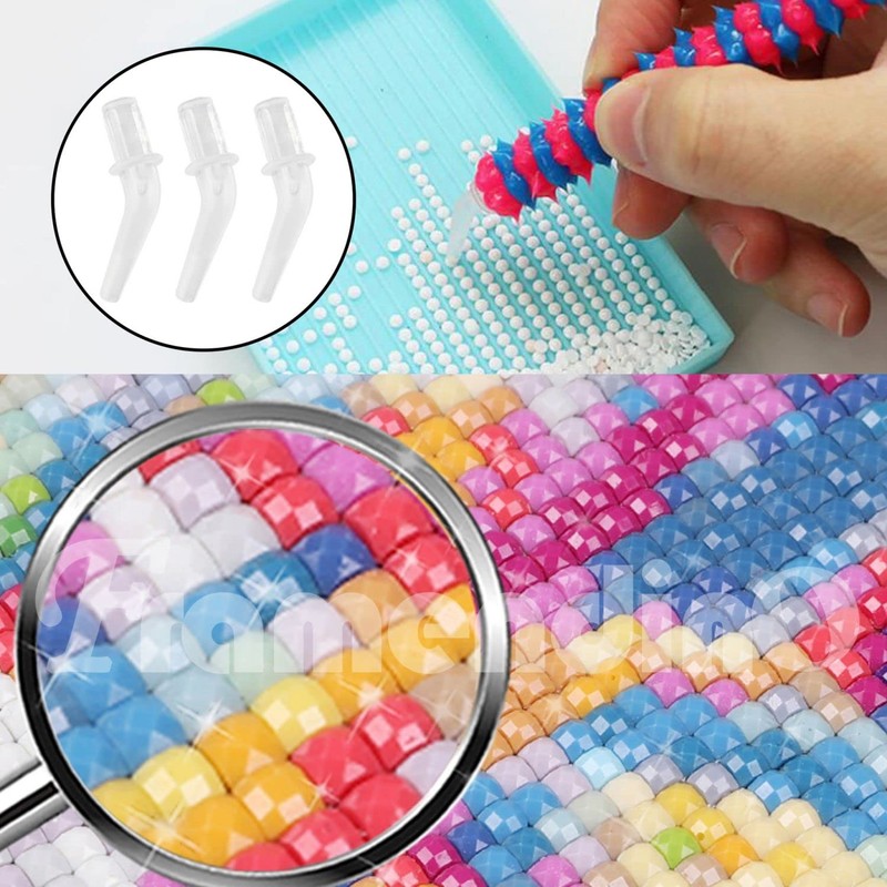 Framendino, 10 Pack White Drill Pen Tips Plastic Replacement Heads