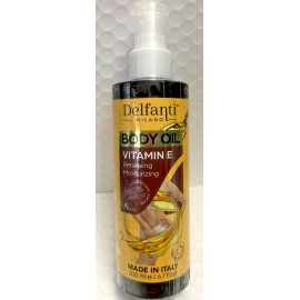 DELFANTI MILANO BODY OIL VITAMIN E RENEWING BODY FACE HAIR 6.7FLOZ MADE IN ITALY