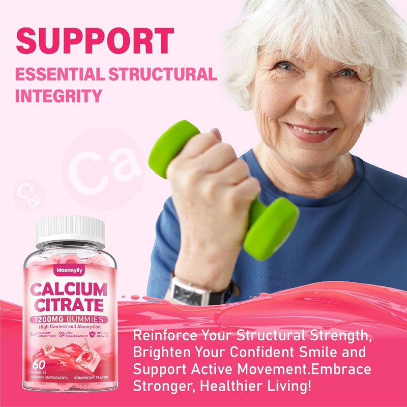 Calcium Citrate Gummies 1200 mg for Adults: Ultimate Absorption Calcium
