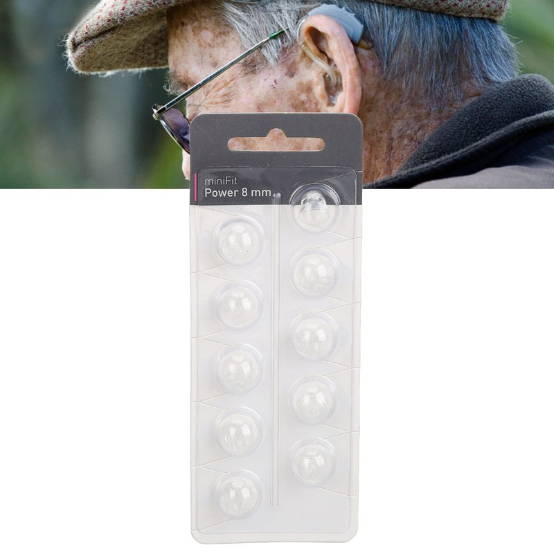 10PCS Hearing Ear Tips Higher Transparency Dual Layer Closed Comfortable