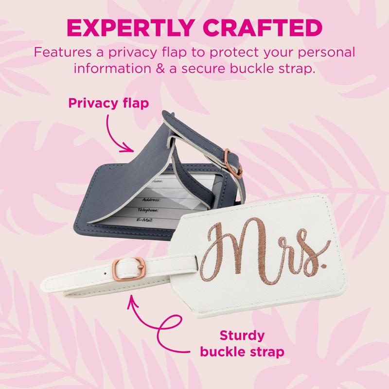 Miamica Mrs. & Mr. Luggage Tags – Set of 2