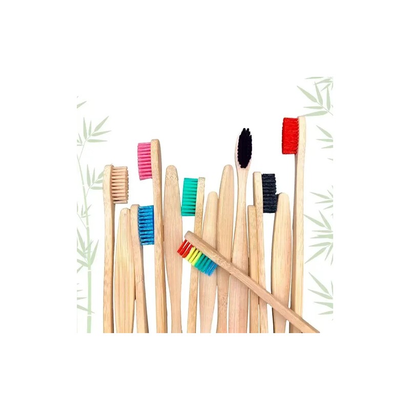 Cepillo Dientes Bambú Biodegradable Suave Ecológico 6pz Full