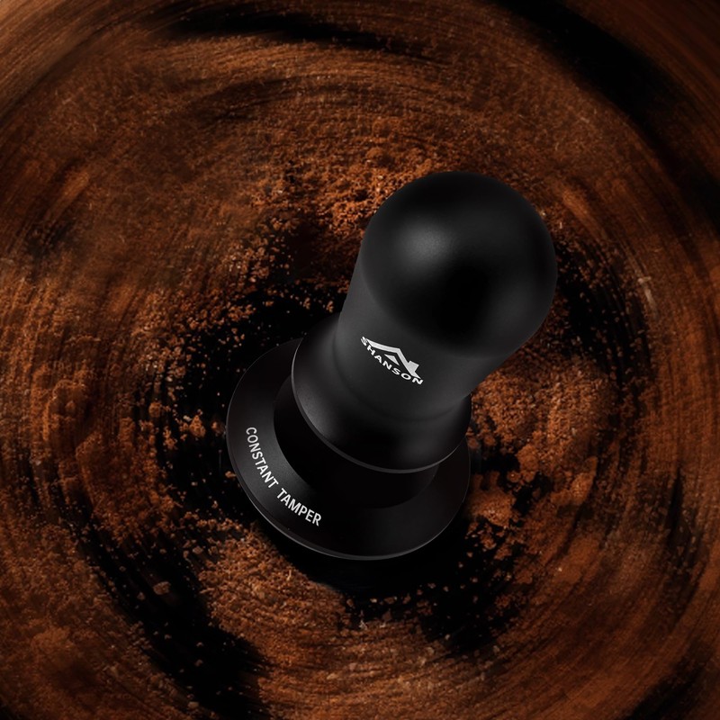 ShanSon 53mm Espresso Tamper,Coffee Accessories,Triple Spring 25lb Constant Pressure, Audible