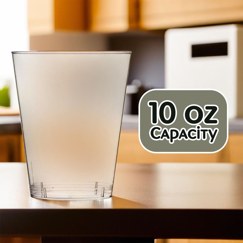 Blue Sky Clear 10oz Disposable Round Tumblers (16-Pack) | Durable