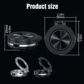 Electric Vacuum Magnetic Car Phone Mount,360° Rotatable Phone Holder, Car Phone Holder for All Smartphones (Black)