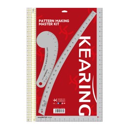KEARING Fashion Designer's Ruler Kit, Lightweight Aviation Aluminum French Curve Ruler Hip Curve Ruler, L-Square Ruler, Vary Form Curve Ruler for Sewing,Quilting