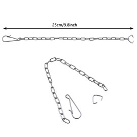 LUORNG 4PCS Silver 304 Stainless Steel Toilet Flapper Lift Chains 25cm Long Toilet Tank Drain Valve Chain Universal Toilet Clapper Accessories