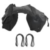Bicycle Rear Seat Bag Black Large Capacity Canvas Waterproof Elastic