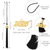 2025 Tassel Graduation, Black Tassels with 2025 Gold Year Date