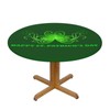 Fiokroo St. Patrick's Day Tablecloth with Elastic Edge, Round Table