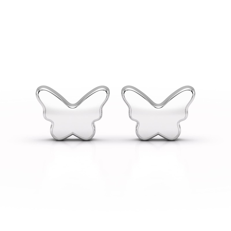 Heather Needham Sterling Silver Butterfly Stud Earrings for Women or