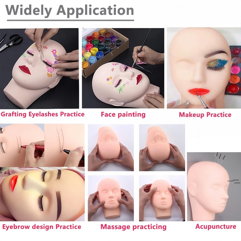Eyelash Extension Mannequin Head Cosmetology Mannequin Head For Makeup Soft
