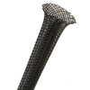 Electriduct 1/2" Black PET Expandable Braided Sleeving Cable Mesh Flexible Wire Sleeve - 10 Feet