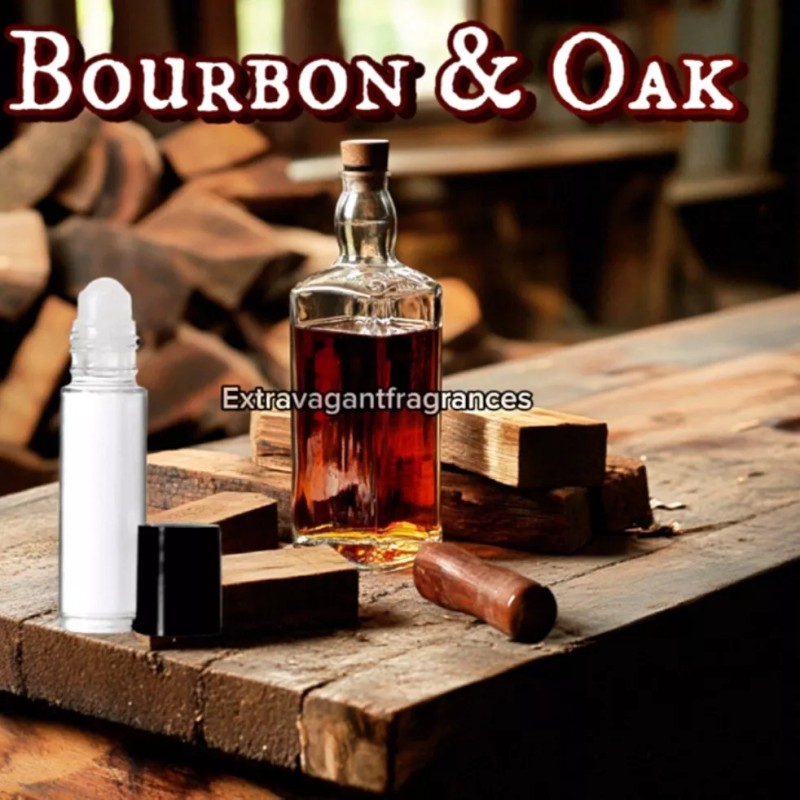 extravagantfragrances Bourbon & Oak Perfume Body Oil 1/3 Oz (10ml)