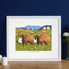 'We're Daft But We Love Ewe' Mounted Print by Thomas